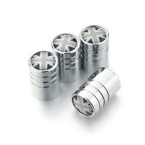 Heinmo Bouchon de Valve d'air de Tige de Roue de Pneu Automatique pour la série Cooper F/R Clubman Countryman R55 R56 R60 F55 F56 F60 Cache-poussière-Capuchons de Tige (Gray Rice) Cover