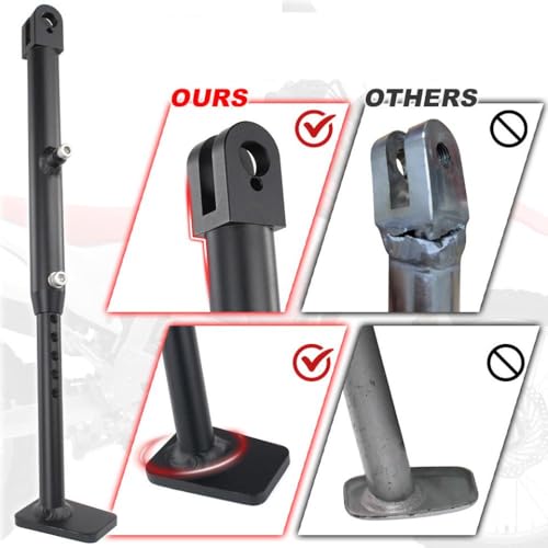 Bieletas para bajar altura de moto CRF250L con pata ajustable para apoyar bien los pies 4