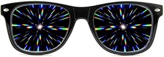 GloFX Ultimate Diffraction Glasses - 3D Prism Effect EDM Rainbow Kaleidoscope Style Rave Sunglasses