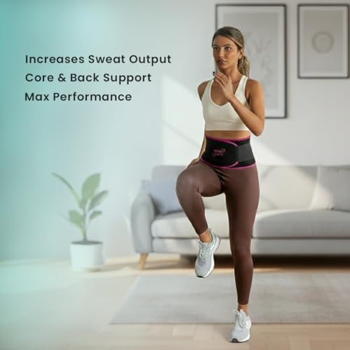 Image of Roughhouse Sweat Slim Belt for Men & Women - Neoprene Sauna Waist Belt for Workout & Core Support, Adjustable Compression Belt for Gym, Running & Home Training (Best Value Fitness Essential)