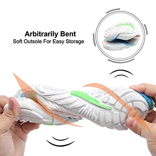 Image of MAYZERO Water Shoes Men Women Swim Surf Shoes Beach Pool Shoes Wide Toe Hiking Aqua Shoes Winter House Slippers