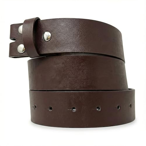 BC Belts Leather Belt Strap with Smooth Grain Finish 1.5