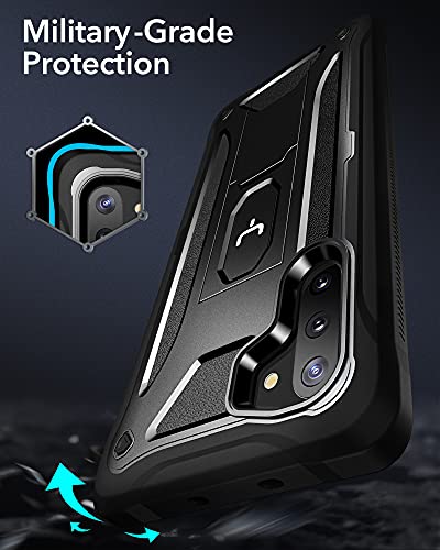 Youmaker Case For Galaxy Note 10, Built-In Screen Protector Work With Fingerprint Id Kickstand Full Body Heavy Duty Protection Shockproof Cover For Samsung Galaxy Note 10 6.3 Inch - Black #TOP3