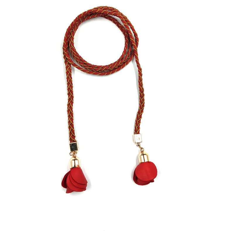 Ani Accessories Women Suede Braided Waist Belt Cord For Skinny Girls Fashion Embellishment-image-15