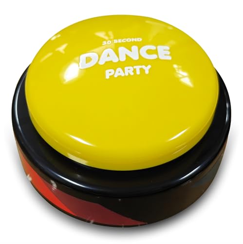 Emitymutic 30-Second Dance Music Button, Party Button, Fun and Quirky Gift, Suitable for Parties, Gifts, Colleagues and Friends.