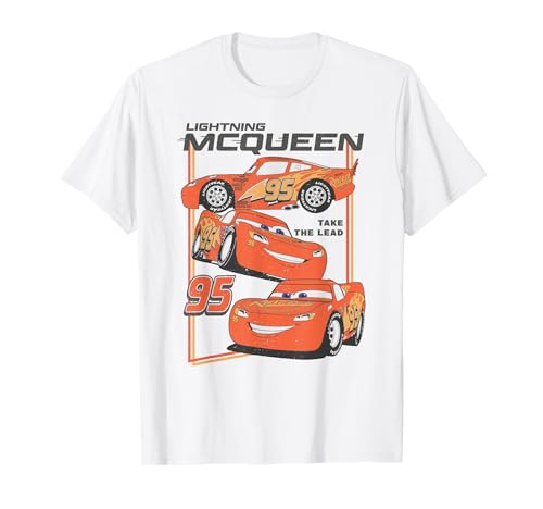 Disney Pixar Cars 2 Lighting Mc Queen Take the Lead Poster Camiseta