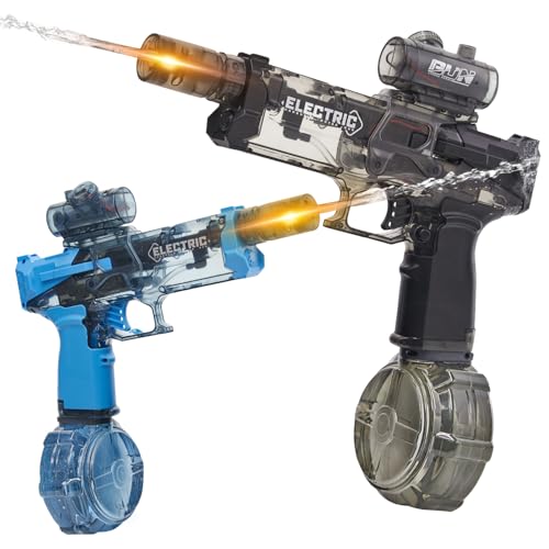 Electric Water Gun for Adults Kids: Squirt Gun, Automatic high Powered Pressure Blaster watergun with Realistic Led Muzzle Flame,Perfect Summer Gift Toys for Age 8-12