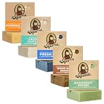 Dr. Squatch Natural Men’s Bar Soap Gift Set - Cold Process Body Soap Bar with Natural Oils - Gifts for Men -Summer Citrus, Coconut Castaway, Fresh Falls, Wood Barrel, Rainforest Rapids (142g, 5 pack)