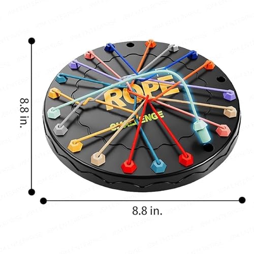 Image of Rope Challenge Logic Puzzle Game - Brain Teaser Rope Untangling Puzzle Game for Kids & Adults | Strategy Mind Game for Family Indoor & Travel Games | Educational Brain Game Age 7+