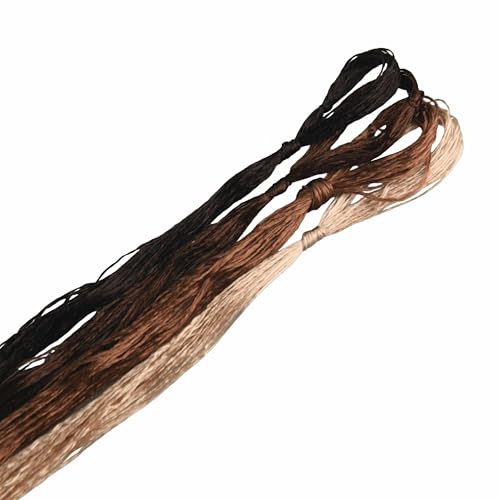 Image of 4 Skeins Mulberry Silk Floss Embroidery Thread Floss-Cross Stitch Threads China Silk Woven Jewelry Threads DIY Sewing Kits (04)