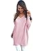Produktbild Minetom Damen V-Ausschnitt Pullover Langarm Dünne Lose Jumper Sweatshirt Strickwaren Oversize Tops Pink DE 36