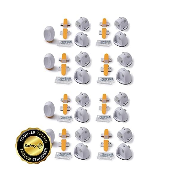 Safety 1st Magnetisches Schließsystem, selbstklebend, 16 Schlösser und 4 Schlüssel, Weiß, Einheitsgröße – Bild 5