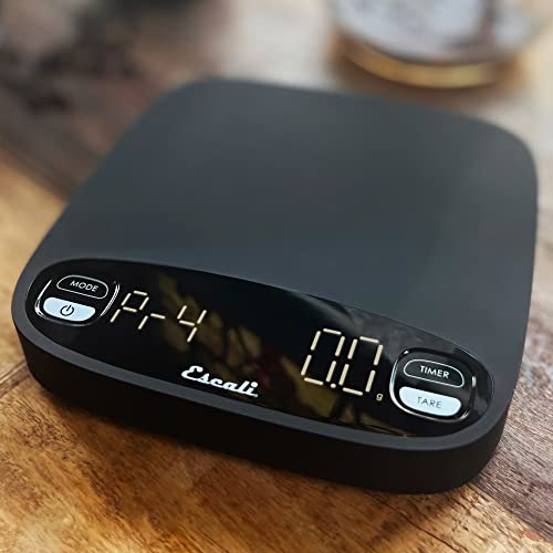 Escali Versi Coffee Scale With Timer, Weigh Up To 6.6 Lbs / 3,000 Grams, Rechargeable - Black, Standard #TOP5