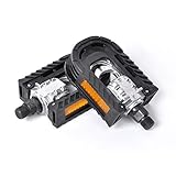 Resistente y duradero: este pedal de bicicleta está construido con cuerpo de aleación de aluminio CNC, hecho con materiales impermeables resistencia a la corrosión, que garantizan una gran durabilidad y rendimiento duradero.