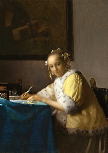 フェルメール 手紙を書く女 A3(297㎜×420㎜）アートポスター 日本製 絵画 インテリア 壁紙