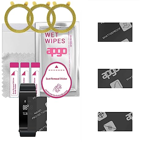 apgo 3x MATTE Cristal protector híbrido compatible con Huawei Talkband B2, nano cristal flexible, gran sustituto del cristal templado, resistente a arañazos, pegamento completo.