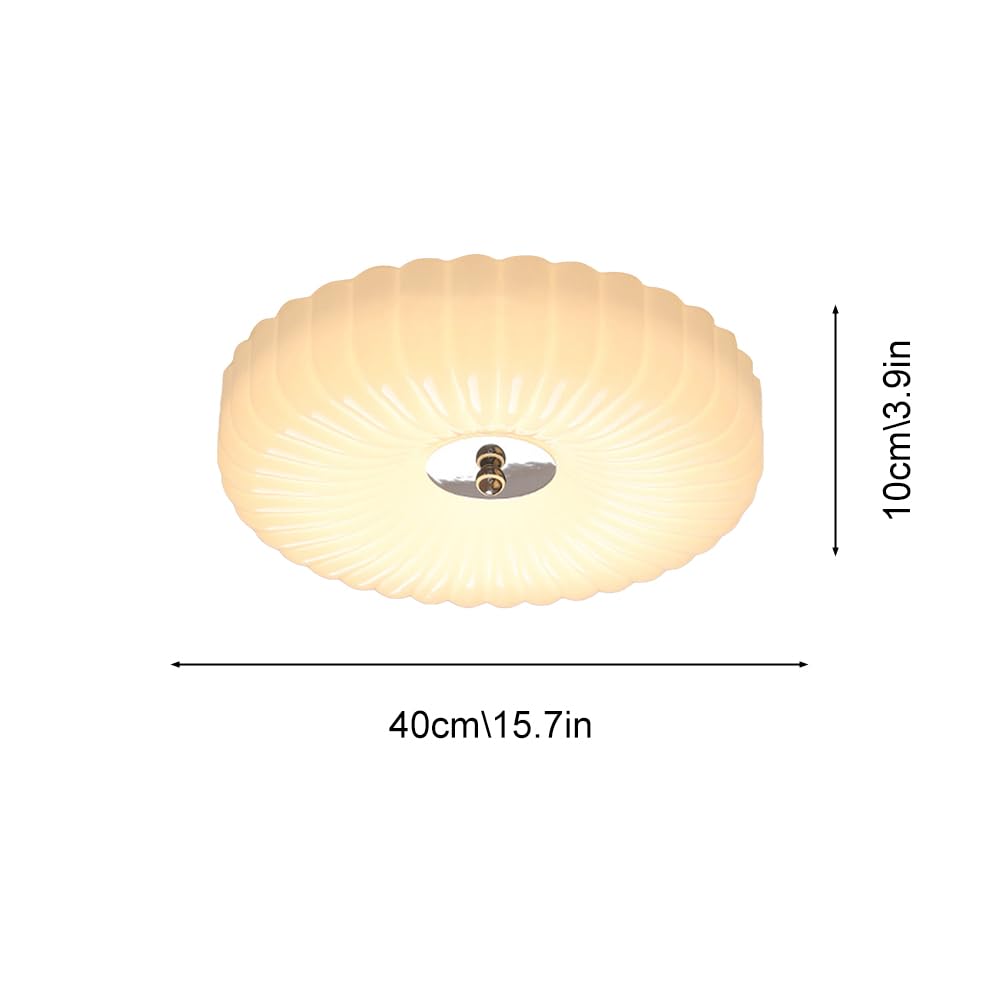 Szklana Sufitowa, Nowoczesna Sufitowa, Półpłaska, Okrągła Sufitowa Led, Sufitowa Do Sypialni, Salonu, Jadalni, Przedpokoju/3 Tryby Kolorów/40 Cm