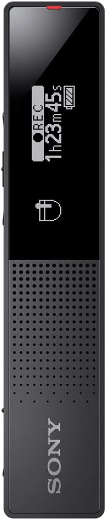 Sony ICD-TX660 Light Weight Voice Recorder, with 12hours Battery Life, 16GB Built-in Memory -Black, Small