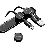 Guojia Cable Clip Holder,Magnetic Cable Clips,Desktop Cord Management,Multipurpose Cord Organizer with 3-Pack Cable Buckles for TV PC Home Office(BLACK)