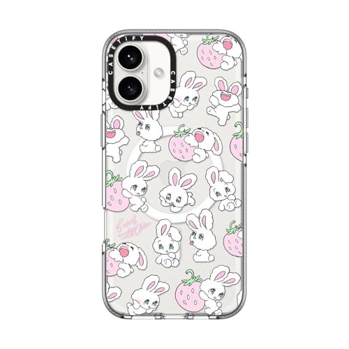 CASETiFY NA MagSafe Ή iPhone 16 Plus P[X [ςȂ / 2m̗NA (MILKi3{) / CX[dMagsafeΉ] - Strawberry Mix - NA