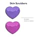 Plum Beauty Heart-Shaped Silicone Skin Scrubber – Manual Facial Cleansing Brush for Exfoliating & Massaging – Soft, Skin-Safe Bristles for All Skin Types – Includes Suction Cup Mount