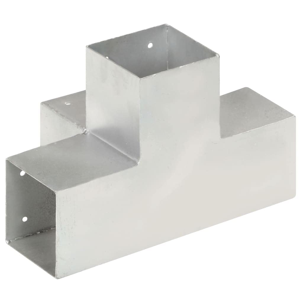 Łączniki słupków z ocynkowanego metalu, 4 szt. 101 x 101 mm, do słupków ogrodzeniowych, słupków, listew drewnianych, łączenia, uchwyt do stabilnej granicy ogrodu i montażu maskującego