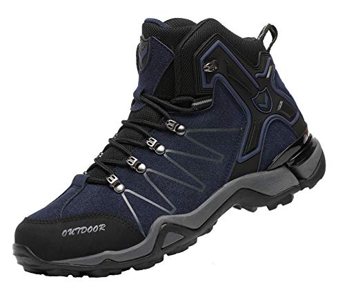 Men's Mid Hiking Boots Outdoor Backpacking Boots Lightweight Hiker,Size 11,1-blue