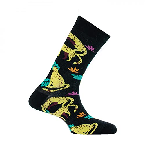 ACHILE - Mi-chaussettes mixtes Guépard - couleur - Noir - Pointure - 39-46