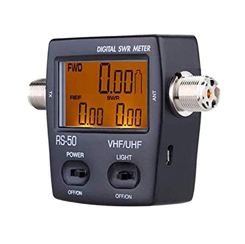 Medidor Digital de Roe y Vatímetro NISSEI RS-50 LCD 125-525 MHz Conectores N para Antenas 120W
