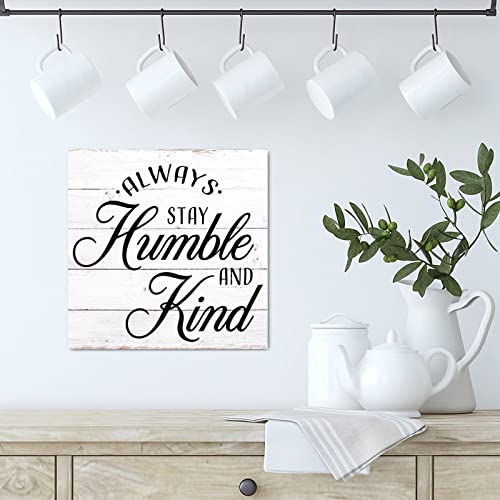Cuadro de madera Always Stay Humble con gancho de colgar 5