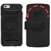 TurtleArmor | Compatible with Apple iPhone 6 Plus Case | iPhone 6s Plus Case [Hyper Shock] Hybrid Dual Layer Armor Holster Belt Clip Case Kickstand - US Flag Skull