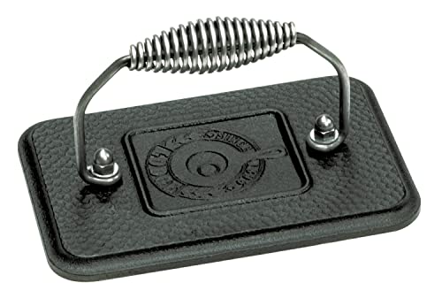 Lodge LGP3 Rectangular Cast Iron Grill Press, Pre-Seasoned