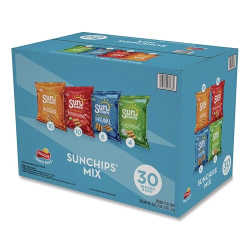SunChips Variety Mix, Assorted Flavors, 1.5 Oz Bags, 30 Bags/box