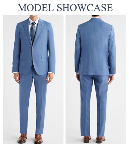 Men's 3 Piece Slim Fit Suit Set 2 Button Dress Suits Formal Tuxedo Blazer Jacket Vest Pants Set4