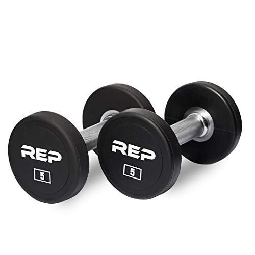 Rep Urethane Coated Dumbbells - 5 lb Pair