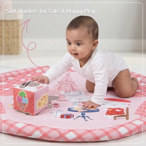 Image of Tidy Sleep Baby Play Mat | Activity Play Mat with 1 Dice Cube Toys, | Foldable & Travel-Friendly (Bestie Bonjour)