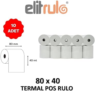 Termal Pos Rulo 80mm x 40mt - 10 Adet