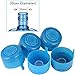 Non Spill Caps,Reusable 55mm 3 and 5 Gallon Water Bottle Snap On Cap,Replacement Non-Spill Anti Splash Water Jug Caps 5pack