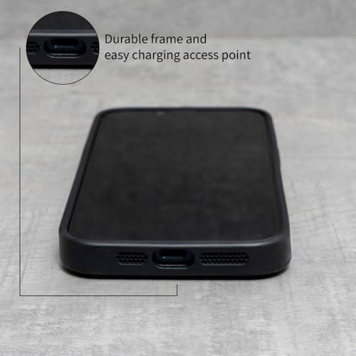 Coque antichoc iPhone 16 en cuir véritable fin Porter Riley - 4