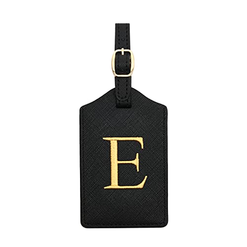 Image of Luggage Tag PU Leather for Suitcase Baggage Handbag Travel Bag Label Suitcase Tag Suitcase Label Tag w. Name Card & Privacy Cover (E)