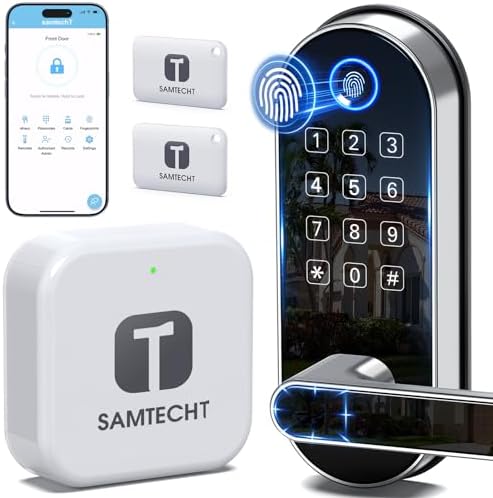 Bluetooth Fingerprint Smart Lock with Handle & Keypad – Fits Most US Doors, DIY Install, Keyless Entry: Code, FOB, Auto-Lock. Ideal for Home, Airbnb, Rental, Kids, Seniors. Alexa & Google Compatible thumbnail 13
