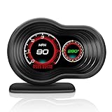 Lttrbx. GPS Speedometer Universal Car HUD Head Up Display Digital with Speedup Test Brake Test Overspeed Alarm HD LCD Table Display