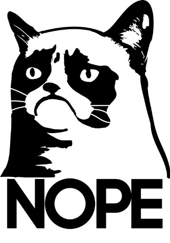 Grumpy cat Type2 Car sticker Decal Black x1 Cover