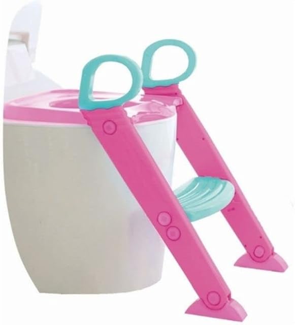 Redutor Assento Sanitário Infantil Escadinha Baby Style Rosa