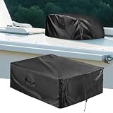 WOMACO RV Air Conditioner Cover, Waterproof RV AC Winter Cover, Outside Camper Travel Trailer AC Covers for Roof Compatible with Dometic Brisk II, Black, 32' x 44' x 15'