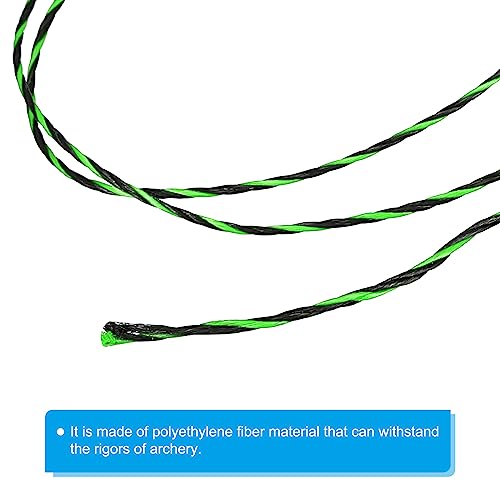 PATIKIL Archery Bow String Serving Thread 120 Yard/110M, 0.03" / 0.8mm Dia Bowstring Thread for Tying Peep Sight Nock Compound Recurve Bow, Green Black - Image 3