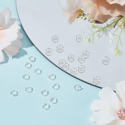 Beebeecraft 1 Box 300Pcs 5mm Single Loop Jump Rings Stainless Steel Silver Open Jump Ring O Connectors for Jewellery Making Bracelets Necklace Supplies DIY Craft - Image 4