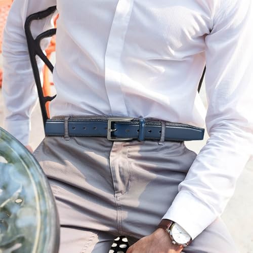 Men's Genuine Leather Dress Belts, Handmade Classic Every Day Leather Jeans Belt for Men Work Business Casual4