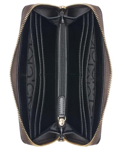 Image of Calvin Klein Women's Key Item Saffiano Continental Zip Around Wallet With Wristlet Strap