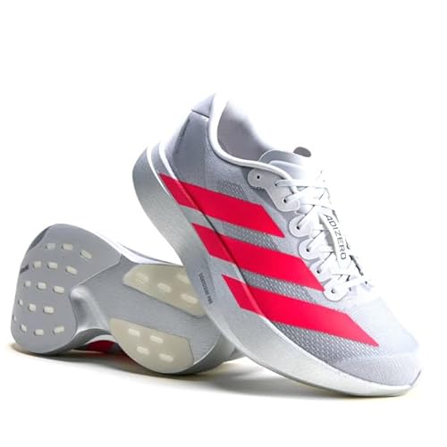 adidas(アディダス) （adidas） ランニングシューズ トレーニングシューズ 部活 アディゼロ EVO SL シルバー レッド KI3381 スニーカー（シルバー×レッド/２６．０/Men's）